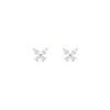 Lab Grown White Sapphire Butterfly Earrings