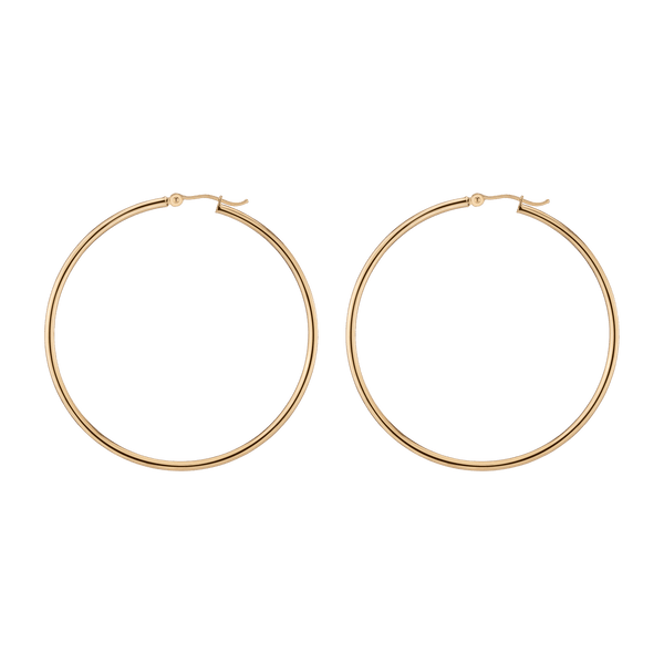 Gold Hoop Earrings - 2mm