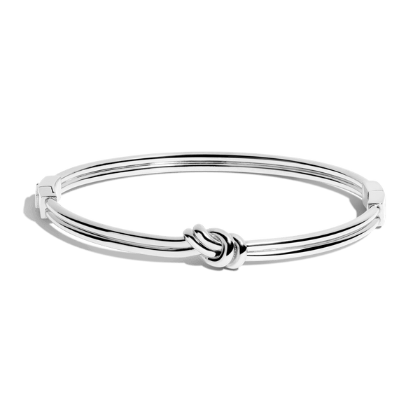 Gold Knot Hinged Bracelet