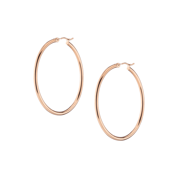Gold Hoop Earrings - 2mm