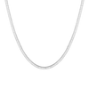 Lab Grown White Sapphire Baguette Tennis Necklace