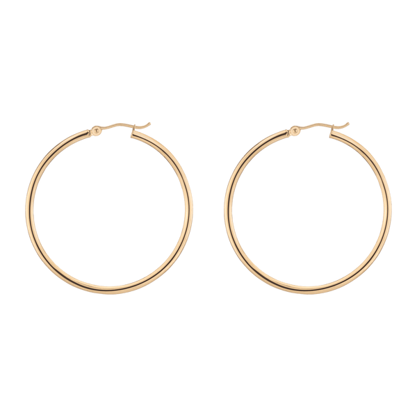 Gold Hoop Earrings - 2mm