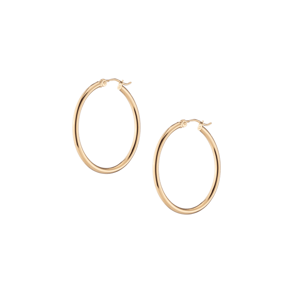 Gold Hoop Earrings - 2mm