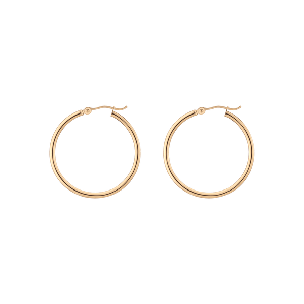Gold Hoop Earrings - 2mm