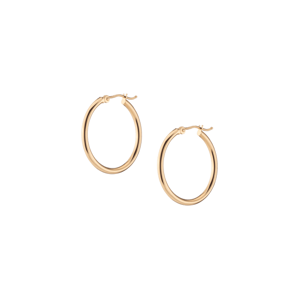 Gold Hoop Earrings - 2mm