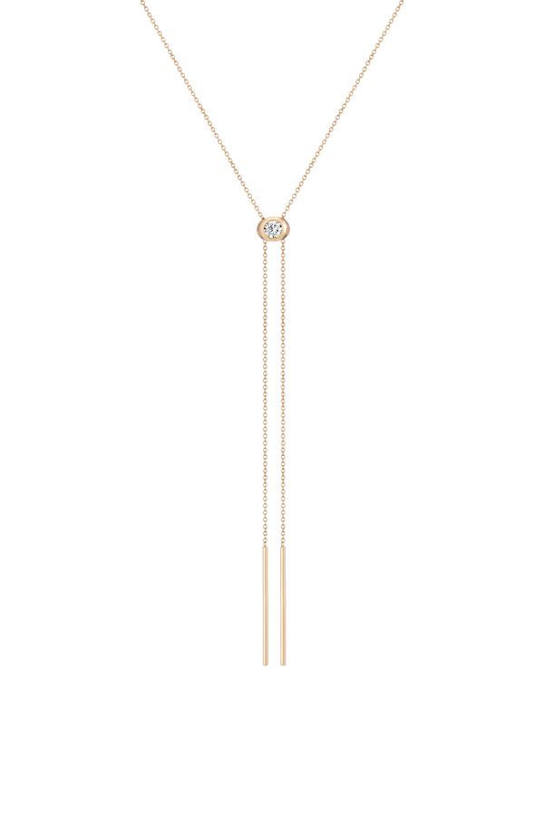 Aurate x Frye: Lab Grown Diamond Bolo Necklace