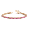 Lab Grown Pink Sapphire Tennis Bracelet