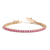 Lab Grown Pink Sapphire Tennis Bracelet