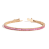 Lab Grown Pink Sapphire Baguette Tennis Bracelet