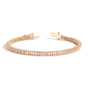Lab Grown Morganite Baguette Tennis Bracelet