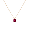 Emerald Gemstone Solitaire Necklace
