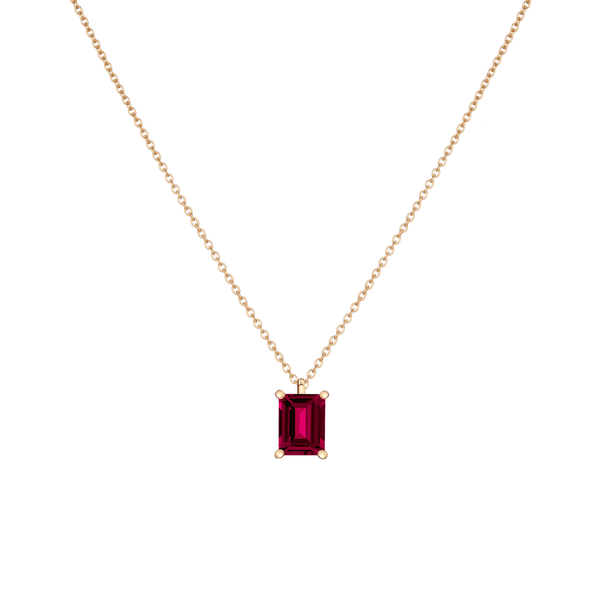 Emerald Gemstone Solitaire Necklace