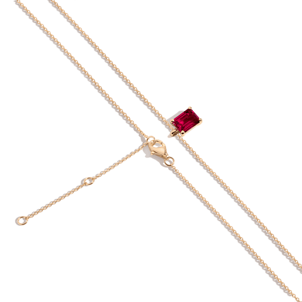 Emerald Gemstone Solitaire Necklace