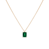 Emerald Gemstone Solitaire Necklace
