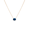 Oval Gemstone Solitaire Necklace