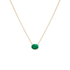 Oval Gemstone Solitaire Necklace