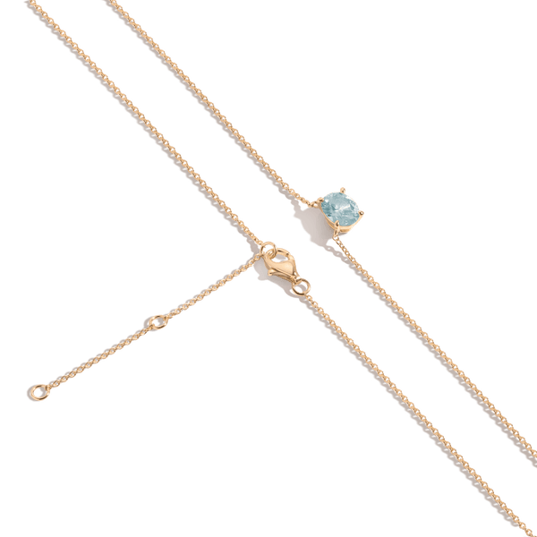 Oval Gemstone Solitaire Necklace