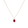 Pear Gemstone Solitaire Necklace