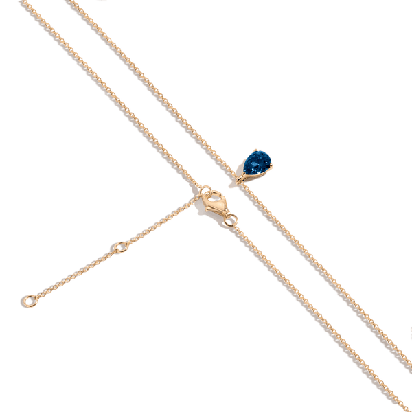 Pear Gemstone Solitaire Necklace