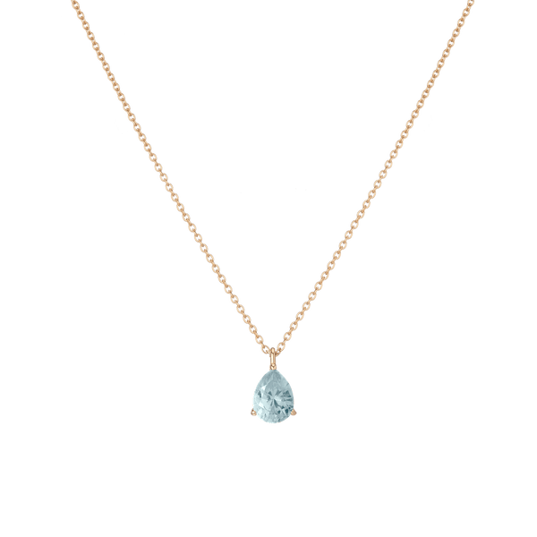 Pear Gemstone Solitaire Necklace