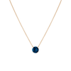 Round Gemstone Solitaire Necklace