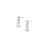 Lab Grown White Sapphire Pear Drop Earrings