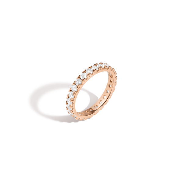 Lab Grown White Sapphire Eternity Ring