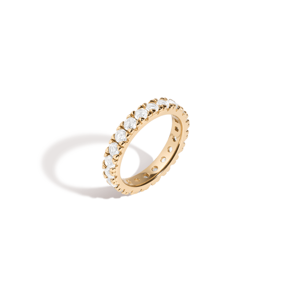 Lab Grown White Sapphire Eternity Ring