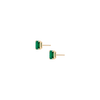 Emerald Gemstone Solitaire Stud Earrings