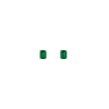 Emerald Gemstone Solitaire Stud Earrings