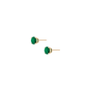 Round Gemstone Solitaire Stud Earrings