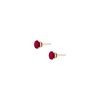 Round Gemstone Solitaire Stud Earrings