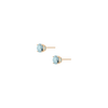 Round Gemstone Solitaire Stud Earrings