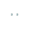 Oval Gemstone Solitaire Stud Earrings