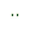 Mini Lab Grown Emerald Heirloom Stud Earrings
