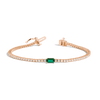 Lab Grown Diamond Tennis Bracelet with Emerald