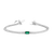 Lab Grown Diamond Tennis Bracelet with Emerald