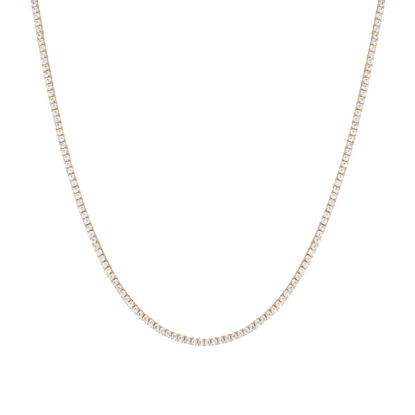 Lab Grown White Sapphire Tennis Necklace