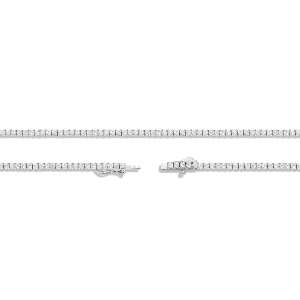 Lab Grown White Sapphire Tennis Necklace