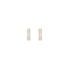 Lab Grown White Sapphire Baguette Huggie Earrings