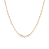 Three-Prong Graduated Tennis Necklace