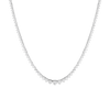 Three-Prong Graduated Tennis Necklace
