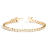 Lab Grown White Sapphire Bezel Tennis Bracelet