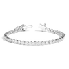 Lab Grown White Sapphire Bezel Tennis Bracelet