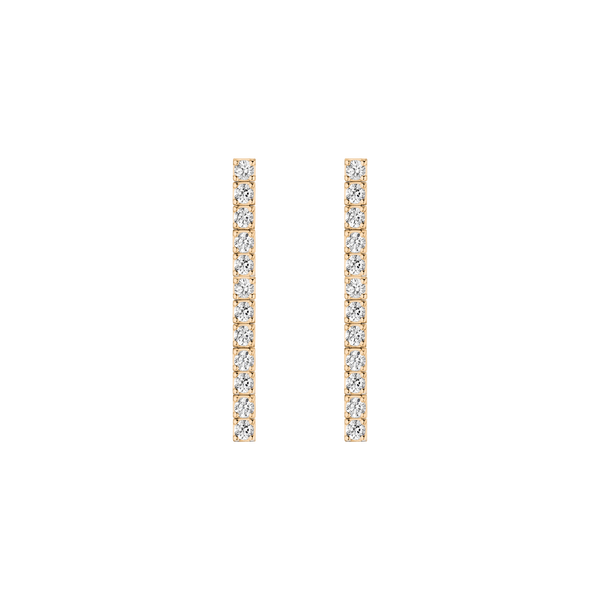 Lab Grown White Sapphire Tennis Earrings
