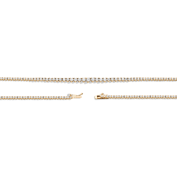 Everyday Three-Prong Graduated Tennis Necklace