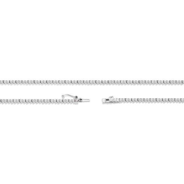 Three-Prong Lab Grown Diamond Tennis Necklace