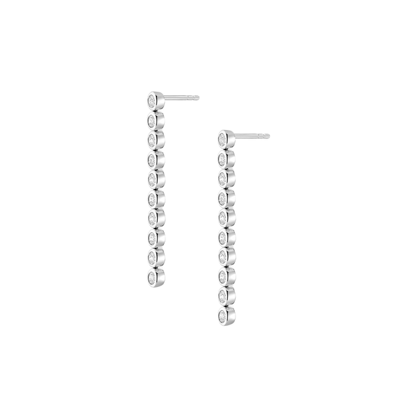 Lab Grown Diamond Bezel Tennis Earrings