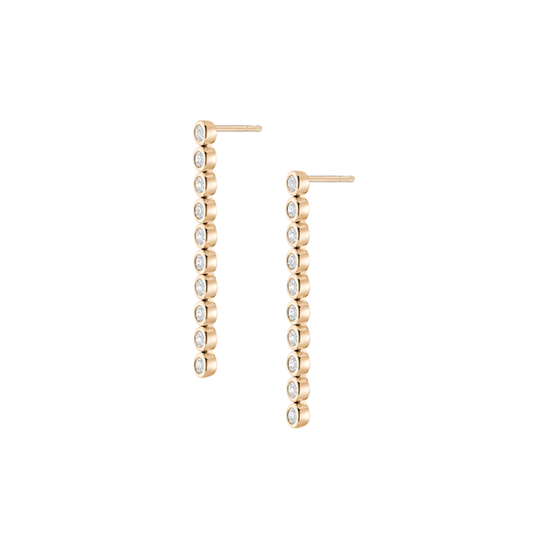 Lab Grown Diamond Bezel Tennis Earrings