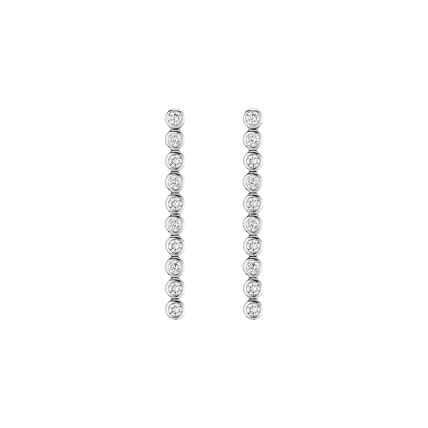 Lab Grown Diamond Bezel Tennis Earrings